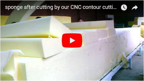 sponge from CNC contour cutting machine